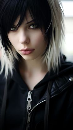 Emo Hair Ideas, Pixie Hair Color, Hero Ideas, Emo Hairstyles, Ladies Hairstyles, Emo Scene Hair, Emo Style, Short Grunge Hair, Gothic Hairstyles