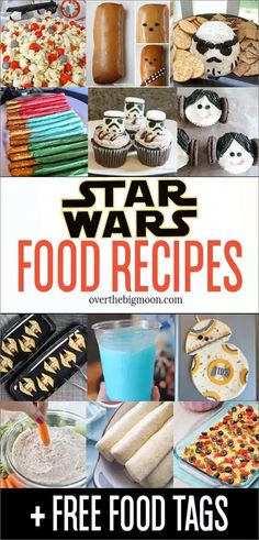 star wars food recipes and free printables to make them look like they are on the