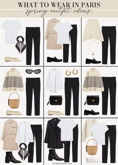 Capsule Wardrobe France Spring, Paris Outfits Ideas Spring, April 2024 Outfits, Paris Spring Outfits 2023, Outfit Packing Ideas, Paris In March Outfits 2023, Paris Spring Capsule Wardrobe, Spring Fashion Paris, Outfits To Wear In Paris Spring