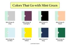 colors that go with mint green, mint green and black in the same color scheme