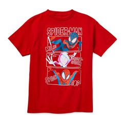 Your little or big boy will adore wearing this Spiderman graphic t-shirt on his adventures. Cut from soft cotton-jersey with a graphic print on the front inspired by the superhero, this short-sleeve crew-neck tee will pair well with jeans or shorts. Character: Marvel, SpidermanClosure Type: Pullover HeadFit: Regular FitNeckline: Crew NeckSleeve Length: Short SleeveFiber Content: 100% CottonFabric Description: JerseyCare: Tumble Dry, Machine WashCountry of Origin: Imported Red Graphic Tee With Cartoon Print, Spiderman Graphic, Baby Marvel, Friends T Shirt, Amazing Friends, Long Sleeve Kids, Friends Tshirt, Kids Clothes Boys, Boys Long Sleeve