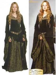 Eowyn Green Dress, Eowyn Outfit, Lotr Costume Female, Asgardian Clothing, Celtic Clothing Women, Arwen Outfit, Lord Of The Rings Inspired Outfits, Ciri Dress, Eowyn Aesthetic