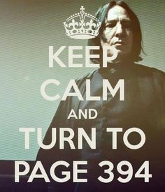 a poster with the words keep calm and turn to page 394