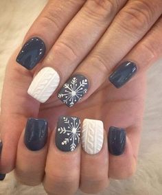 January Nails, Christmas Gel Nails, Sweater Nails, Classy Christmas, Nail Art Sticker, Snowflake Nails, Christmas Nails Acrylic, Dipped Nails