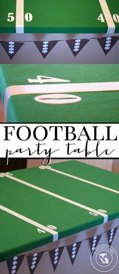 the football party table is made from foam