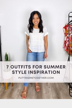 Style waning in these hotter months? Check out the blog for more outfit inspo! #amazonfinds #stylehacks #summerstyle2023 #fashionover40 #whattowearnow Summer Dressy Casual Outfits, Summer Heat Outfits, Jean Summer Outfits, Summer Outfits Over 40, Summer Jeans Outfit, Women Outfits Summer, Easy Summer Outfits, Summer Outfits Women 30s, Outfits For Summer