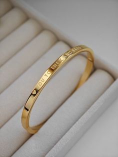 Beautiful engraved bangle The perfect gift idea 🎀 * High quality 316L stainless steel * 18k gold plated and waterproof * 6cm diameter * High quality polish Please add the elegant gift box as an option when purchasing. (not automatically included) In our shop you will find more nice offers 😍 INFO Due to lighting conditions, colors may vary slightly on the monitor. Engraved Bangle, Gift Idea For Women, Bangle Gold, To The Moon And Back, To The, To The Moon, Elegant Gift, Gold Bangles, Bracelet Gift