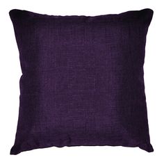 a purple pillow on a white background