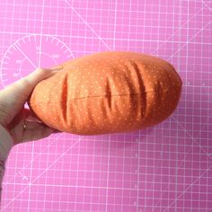 Halloween Fabric Pumpkin Tutorial - The Fabric Fox Sewing Pumpkins, Pumpkin Plush Sewing Pattern, Pumpkin Fabric Pattern