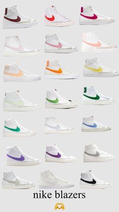 Nike Blazers High Tops, Nike Blazers High, Sneaker Heads, Nike Blazers, Basket Style