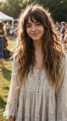 23 Stylish Hairstyles for Long Hair with Long Bangs – Trendy Looks for Every Occasion Bangs With Long Hair Wavy, Long Hairstyles Natural Wavy, Wavy Long Hair With Layers And Bangs, Long Layered Hair No Bangs, Bangs For Long Wavy Hair, Long Wavy Hair With Wispy Bangs, Long Wavy Hair Fringe, Long Wavy Shag With Bangs, Long Wavy Layers With Bangs