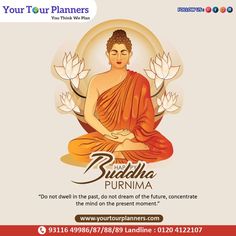 buddha quote with the words happy buddha purnima