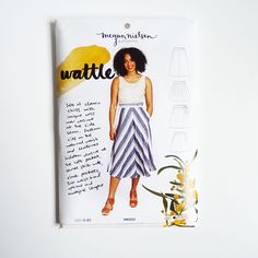 Megan Nielsen Patterns : Wattle Skirt Bias Cut Skirt, Classic Skirts, Skirt Patterns Sewing, Fabric Light, Sewing Skirts, Midi Length Skirts, Gathered Skirt, Pleated Skirt, Crossover