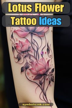 Lotus Flower Tattoo Ideas Lotus Thigh Tattoo, Mandela Tattoo With Flowers, Cross And Lotus Flower Tattoo, Lotus Flower Cover Up Tattoo, Lotus Forearm Tattoo, Japanese Lotus Flower Tattoo Design, Long Flower Tattoo, Blooming Lotus Flower Tattoo