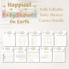 the baby shower game bundle includes games and instructions