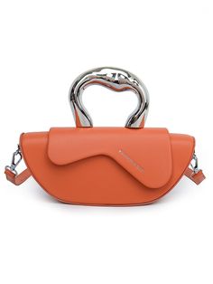 Affordable price buy Shoulder Bags on Stylewe, SPU: 117SH3K91F2, Color: Green Blue Orange Red Black White Pink, Lining Material:Polyester, Main Material:PU. Trendy Orange Satchel With Detachable Handle, Trendy Orange Top Handle Shoulder Bag, Trendy Orange Bag With Detachable Handle, Urban Bags, Orange Purse, Chic Crossbody Bag, Potli Bags, Metallic Bag, Handbag Heaven