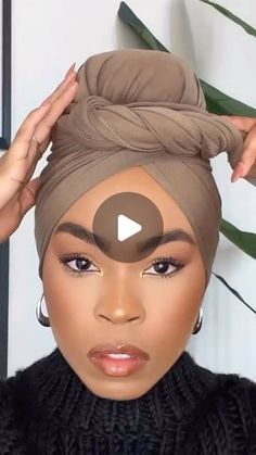 How To Warp A Head Scarf, Tying Head Wraps, How To Wear Head Wraps, Easy Head Wrap Styles, Headwrap Styles Tutorials, Diy Head Wraps For Women, How To Tie A Turban Scarf Head Wraps, How To Tie Your Hair, How To Tie Head Wraps