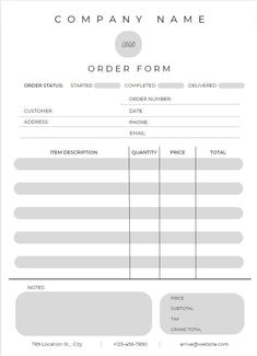 an invoice form is shown with the company name and number on top of it