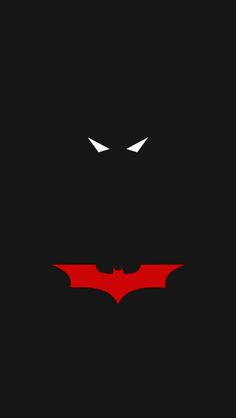 the dark knight logo in batman's face, with white eyes and black background