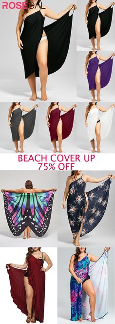 Rosegal simple plus size beach cover up Plus Size Wrap Dress for swimming surfing bathing suit #Rosegal #beachcoverup #PlusSize Cover Ups For Beach, Batwing Sleeve Pattern, Plus Size Wrap Dress, Round Collar Shirt, Diy Swimsuit, Plus Size Beach, Surf Swimsuit, Diy Kostüm, Beachwear Fashion