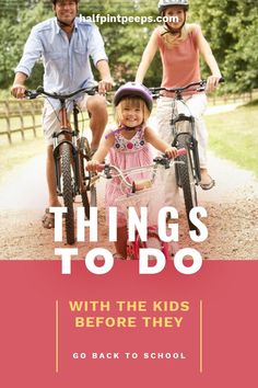 Things To Do With The Kids Before They Go Back To School. These kids activities and kids crafts will be great to make memories with your kids before they head back to shcool. Free Activities For Kids, Kids Memories, Back To School Kids, Go Back To School, Half Pint, Fun Family Activities