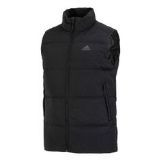 adidas Down Vest 'Black' HN4403 Black Breathable Outerwear For Sports, Breathable Black Outerwear For Sports, Functional Black Adidas Logo Outerwear, Functional Black Adidas Outerwear, Functional Black Outerwear With Adidas Logo, Adidas Logo Black Sports Outerwear, Black Adidas Outdoor Outerwear, Urban Black Adidas Outerwear, Urban Black Outerwear With Adidas Logo