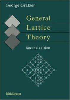 the book cover for general lattice theory by george gratzer, with green background