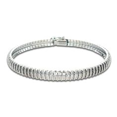 a white gold and diamond bracelet