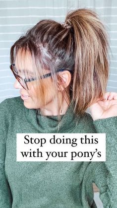 Cute Ponytail Medium Hair, Volume Ponytail Fine Hair, High Pony Volume Hack, Ponytail For Fine Straight Hair, Cute Ponytails For Fine Hair, Ponytails For Thinner Hair, Ponytail With Volume On Top, How To Style Front Of Hair With Ponytail, Pony Tailed Hairstyle Medium Length