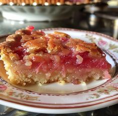 a piece of pie sitting on top of a white plate