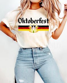 Octoberfest Drinking Team Comfort Colors Shirt, Deutschland Oktoberfest Shirt, Beer Drinking Shirt, Drinking Group Oktoberfest Party Hey there! A quick heads up: Our Comfort Colors Tee is a standard unisex size. If you want a cozy, oversized fit, just size up! For that trendy "T-shirt Dress" look, go up 2 sizes. Don't forget to check out our size chart to get the perfect fit! Product Details - Custom Colors Unisex 1717 Garment Dyed Tee: Made from 100% ring spun cotton Soft washed garment dyed fabric for extra comfort Double needle collar for added durability Twill taped neck and shoulders Double needle armhole, sleeve, and bottom hems Keep in mind, colors might vary a bit due to different screen settings and the handmade touch Why You'll Love It: Our special dyeing process reduces shrinkin Oktoberfest Photo Ideas, Diy Oktoberfest, Oktoberfest Tshirt, Dirndl Shirt, German Beer Girl Oktoberfest, Oktoberfest Shirt, Drinking Team, Oktoberfest Outfit, Beer Drinking