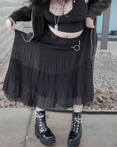 Sheer Button Up Outfit Men, Fairy Goth Plus Size, Plus Goth Fashion, Goth Outfit Inspo Plus Size, Cute Gothic Outfits Plus Size, Goth Clothes Plus Size, Alt Outfit Plus Size, Goth Summer Outfits Plus Size, Alt Outfit Ideas Plus Size