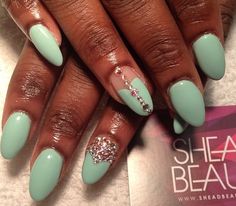 Mint and glitter Mint, Nail Art, Glitter, Birthday, Beauty, Nail Arts