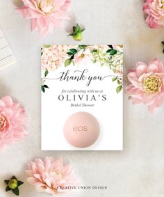 "Your guests will feel the love with these easy eos lip balm favors! WATCH OUR 'HOW TO' YouTube VIDEO: https://youtu.be/3wvWmK4Iv64 * * * * * MATCHING ITEMS * * * * * For all of our beautiful coordinating items, go to our shop page and search by typing: Blush Hydrangea Or simply click here: https://tidd.ly/2EhqwD7 * * * * * DOWNLOAD * * * * * You will need Adobe Reader to edit these files. Don't worry - it's free! https://get.adobe.com/reader/ * * * * * HOW IT WORKS * * * * * 1. Open the pdf in Blush Hydrangea, Easy Baby Shower, Shower Favors Baby, Lip Balm Favors, Eos Lip Balm, Favors Baby Shower, Baby Shower Favor, Circle Punch, Bridal Shower Favors