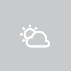 the weather icon is shown in white on a gray background