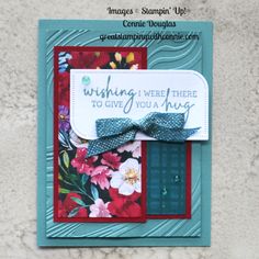 a close up of a greeting card with flowers and words on the front, along with a bow tie