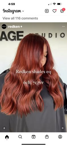 Redken Shades Eq Formulas Red Highlights, Copper Red Formula Redken, Red Copper Shades Eq Formula, Red Redken Shades Eq, Dark Copper Shades Eq Formula, Rich Copper Red Hair Formula, 6rr Hair Color Redken, Light Auburn Hair Formula, Cooper Red Hair Color Formula