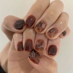 Earthy Toned Nails, Earthy Gel Nails, Kutek Disney, Hello Nails, Punk Nails, Soft Nails, Nails Only