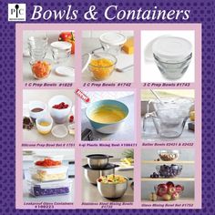 bowls and containers are shown in this brochure