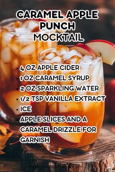 caramel apple punch mocko cocktail recipe