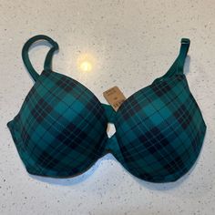 Brand New With Tags. Pink By Victoria’s Secret, Wear Everywhere Push-Up Bra In Fun College Vibe Plaid Green And Black. Brand New - No Flaws. Adjustable Straps 2 Hook Back Closure Pink Emblem On Side Plaid Design Push Up Bra Victoria’s Secret, Pink Line, Push Up Bra Fitted Green Padded Bra, Fitted Padded Green Bra, Green Padded Fitted Bra, Cheap Green Push-up Bra, Pink Push-up Bra, Pink Victoria Secret Bra Push Up, Victoria Secret Pink Bras Push Up, Victoria's Secret Seamless Push-up Bra, Victoria's Secret Pink Bra With Built-in Bra