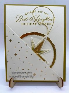 a handmade christmas card with a star on it