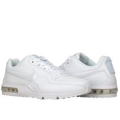 Nike Men's Air Max Ltd 3 Running Sneakers From Finish Line Size: 11.5.  Color: White.  Gender: male.  Age Group: adult. Nike Sb Alleyoop, White Breathable Nike Air Max In Synthetic, Nike Air Max Ltd, Air Max 90 Leather, Nike Sneakers Mens, Nike Air Flight, White Sneakers Men, Comfortable Walking Shoes, Mens Nike Air