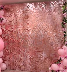 "Gorgeous rose gold foil sequin curtain! This decorative curtain is perfect for birthdays, weddings, baby showers, bridal showers, bachelorette parties, and special events. Create an elegant background/backdrop with this sparkly party curtain. The listing is for ONE curtain - 40\" x 78\" in size. Curtain has an adhesive back strip for easy setup." Rose Gold Birthday Decorations, 30th Birthday Decor, Gold And Pink Balloons, Gold Birthday Decorations, Rose Gold Birthday, Sequin Wall, 30th Birthday Decorations, Grad Party Decorations, Gold Baby Shower