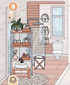 the bathroom is clean and ready to be used in this game, as well as other things