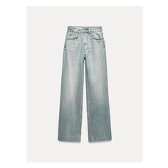 HIGH-WAISTED - WIDE LEG - FULL LENGTHHigh-waisted five pocket jeans in rigid fabric. Belt loops. Long wide leg. Zip and metal button closure. Wide Fit Jeans, Jeans Large, Full Length Jeans, Waistcoat Dress, High Rise Wide Leg Jeans, Jean Bleu, Cargo Shirts, Jean Large, Cardigan Sweater Dress