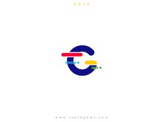 the letter g is made up of colorful shapes