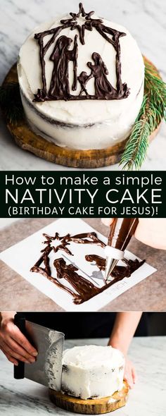 how to make a simple nativity cake for jesus