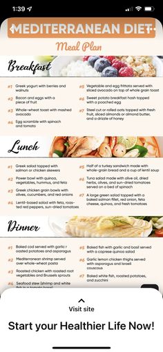 Med Diet, Dash Diet, Diet Food List