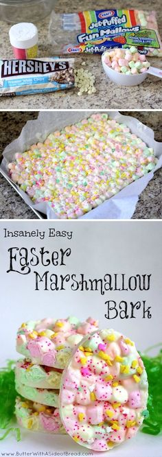 this is an easy easter marshmallow bark recipe